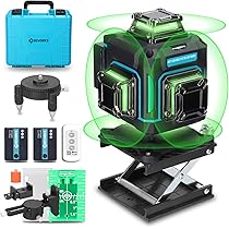 Laser A Linee Incrociate 4D 360° | 16 Linee, Autolivellante, Con Treppiede, Batteria 3600mAh, Verde - Foto 11