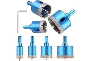 Inodiref Diamond Core Drill Bit Set 20/25/35/50mm with Pilot Center Drill Bit Vacuum Brazed Diamond Hole Saw diamond Drill Bits For Porcelain Tiles Glass Ceramics Marble Granite