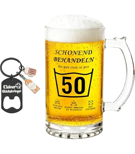 Verre A Biere 0,5 L, Cadeau 50 Ans Homme, 5cadeau Homme 50 Ans, Chope à