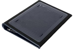 Targus Base refrigeradora para Ordenador con 2 Ventiladores, Soporte Inclinado para portátiles de hasta 17", Soporte Ventilador ergonómico y cómodo – Negro, AWE55GL