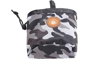 Fezf Borsa Addestramento Cane，Borsa per Cani, Borsa per Cani, Borsa per Snack per Cani, Borsa per l'Alimentazione Multifunzionale，Porta Premietti per Cani,Bianco e Nero