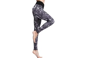 FLYILY Mallas Deportivas Mujer Pantalones Impreso Leggings Deportes para Running Yoga Fitness Gym