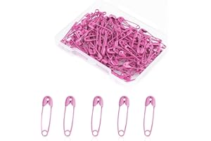 PEUTIER 500 Pezzi Spille da Balia Piccolo, 19mm Spille da Balia Piccole Mini Spille da Balia per Abbigliamento Cucito Artigianato Creazione di Gioielli (Rosa)