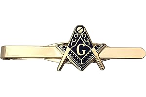 HARRINGTON MARLEY Pince à cravate maçonnique en forme de boussole en plaqué or