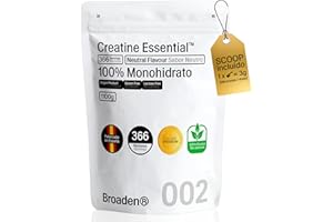 BROADEN® 1,1kg Creatina Monohidrata en Polvo Sin Sabor con 366 Dosis | 100% Monohidrato de Creatina Micronizada | Incluye Dosificador | Sin Añadidos | Sin OMG, Vegano, Sin Gluten