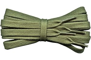 Fabmania® Cordones Cordones planos de algodón de 8/9 mm de ancho - Reemplazo adecuado para todos los zapatos deportivos casuales Botas Hombre Mujer (1 par)