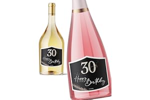 JOLI COON JoliCoon 30 Happy Birthday - Etichetta per bottiglie - 30 anni compleanno 9,3x7,8cm