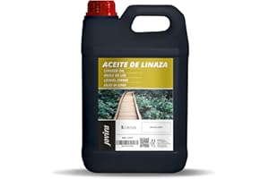 JOVIRA PINTURAS Aceite Linaza. Barniz Natural (100% Puro) Nutrición, protección y cuidado de la madera. (5 Litros) F-8A