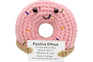 Hpbaggy Positive Donut, Gehäkelter Donut, Pocket Hug Donut Positive Kartoffel, Positiver Glücksbringer, Motivationsgeschenke, Gute Besserung Geschenk, Einschulung Geschenk