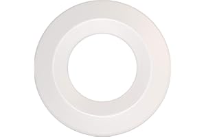 Luceco Fixed Bevelled Bezel for FType Downlights, Matt White Alloy Steel