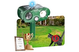 Zentria Upgraded Cat Repellent for Gardens UK【Dual Ultrasonic Emitters & Infrared Sensor-SFE Certified】【Efficient Monocrystalline Solar Panel Powered】Fox Deterrents for Gardens uk for Outdoor(Green)