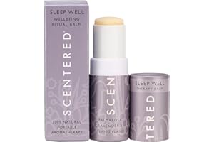 Scentered Aromatherapy Balm Stick - Sleep Well Lavender Essential Oil Roll On to Help Sleep - All Natural Sleep Aid with Palmrosa & Ylang Ylang - Aromatherapy Gifts for Women