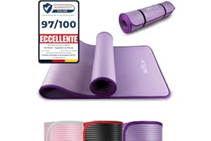 DH FitLife Tappetino da allenamento per fitness, tappetino sportivo, 183 x 61 x 1 cm, extra resistente agli strappi, tappetino da yoga antiscivolo e spesso, tappetino da allenamento