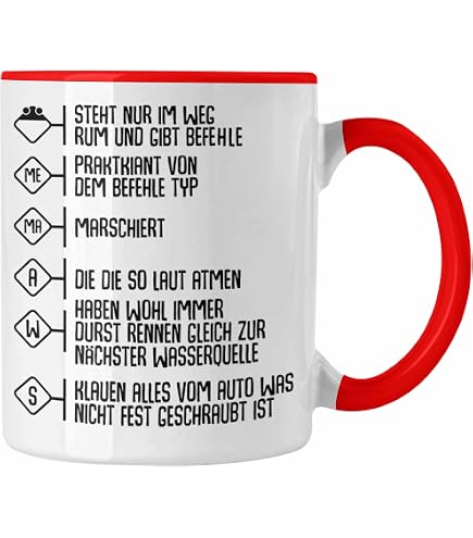 Feuerwehrmann Tasse 300 Ml – Mit Spruch 'Bildung Wichtig Löschen Wichtiger', Schwarz, Spülmaschinenfest