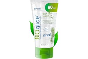 JOYDIVISION Original BIOglide anal lubricant 80ml | 100% natural & vegan lubricant | Water-based gel | Organic lubricant suitable for latex condoms | water based lubrication