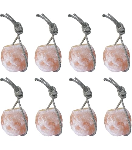Lot De 8 Pierres à Lécher Brama West - Sel Cristal De Roche Pour Chevaux, Moutons, Chèvres - Avec Corde