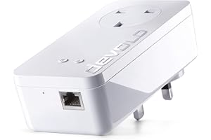 Devolo 9831 Dlan 550+ Wi-Fi Add-On Powerline Adapter (Powerline Speeds Up To 500 Mbps, Easy Installation, Pass-Thru Socket, Wi-Fi Move Technology, Whole Home Wi-Fi)