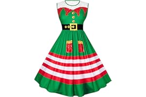 Evensu Women's Christmas Dress Plus Size Sleeveless Dress Women 1950s Vintage A-line Cocktail Holiday Party Dresses