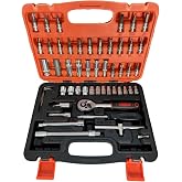 53 Par&ccedil;a 1/4&Prime; Cırcırlı Lokma & Bits U&ccedil; Seti &ndash; Y&uuml;ksek Dayanımlı Soket & Bit Takımı &ndash; Krom-Vanadyum &Ccedil;elik Par&ccedil;alar &ndash; Kompakt Or