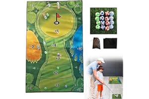HAHHHHA Casual Golf Game Set, Golf Games, Golf Practice Hitting Mat, Golf Training Mat Set, for Adults Indoor Outdoor Golf Practice Training, 100x60cm/39x23.6inch