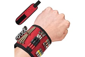 GREYWOLF Magnetarmband, magnetischer Schraubenhalter für Handgelenk, aus hochwertigem ballistischem Nylon, mit 8 leichten starken Magneten zum Halten von Werkzeugen, Schrauben, Nägeln und Bohrern, tolles