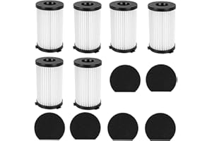 FICTEZLOVE 12 zapasowych filtrów do odkurzacza Ariete Handyforce 2761 2759, 6 filtrów + 6 filtrów piankowych, kompatybilny z elektryczną miotłą Handyforce