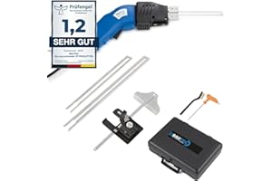 BAUTEC Styroporschneider Styrocutter 250W DX » Dauerbetrieb » Set 10 (gerade Klinge 150+200mm | Führungsschlitten) » Handschneider für WDVS » Heißschneider » Hartschaumschneider » Thermosäge