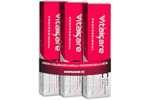 Vitalcare | Professional - Colorazione Permanente Professionale, Crema Colorante Capelli, Tintura Capelli con Proteine della Seta, n° 5/3, Castano Chiaro Dorato, Multipack 3 pz x 100ml