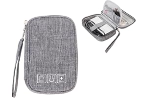 LTLSZRN Kabel Organizer Tasche, Kabel Organizer Reise, Reise Elektronik Tasche, Elektronik Zubehör Organizer, kabeltasche Organizer, Ladekabel Organizer,Travel Organizer, ladekabel Tasche(Mini, Grau)