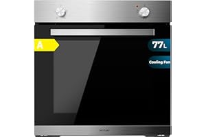 Cecotec Four Encastrable Bolero Hexa C126000 Line+ A. 2800 W, Capacité de 77 Litres, 4 Fonctions, Faible Consommation, Nettoyage à la Vapeur, Cuisson à la Vapeur, Triple Vitrage de Porte