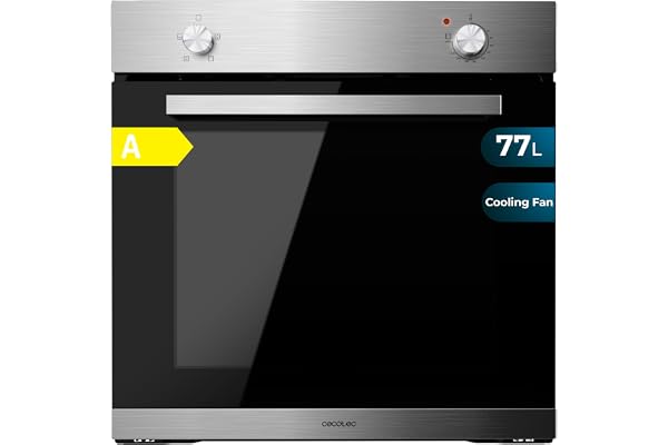 Cecotec Four Encastrable Bolero Hexa C126000 Line+ A. 2800 W, Capacité de 77 Litres, 4 Fonctions, Faible Consommation, Nettoyage à la Vapeur, Cuisson à la Vapeur, Triple Vitrage de Porte