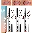 3Pcs Removable Lip Liner, Detachable Lip Liner, Peel Off Lip Liner Tattoo, Peel off Lip Stain Plumps Up Lip Colour, Waterproof Long Lasting Non-fading Lip Contour Makeup Lipsticks for Women Girl