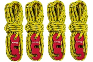 AMACOAM Amaoma Corda Riflettente Corda Nylon 3mm Cordino da Tenda con Regolatore di Tiranti Campeggio Accessori per Tenda da Campeggio Sport e Tempo Libero Camping e Outdoor Accessori per Tende 4 Pezzi 4M