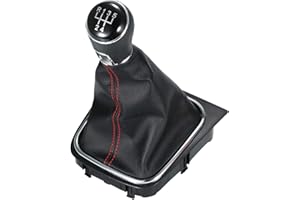 Carrfan Sostituzione Coperchio Coperchio Cuffia Leva Cambio pomello Cambio a 5 velocità per VW Golf 5 6 110mm Diametro del Foro