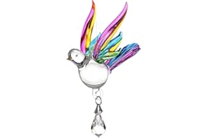 WILD THINGS Handmade Fantasy Glass Songbird Suncatcher Gift Tropical