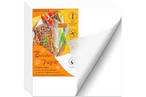 NEBURORA 120 Pcs White Butcher Paper 12 x 12 inch No Wax Disposable Butcher Paper Precut Square Wrapping Paper for Sublimation Smoking Meats