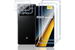 Mayfun Protector de Pantalla para Xiaomi POCO X6 Pro 5G Protector, [2+2 Piezas] Cristal Templado y Protector de Lente de Cámara, 9H Dureza, Antiarañazos Vidrio Templado Film Protection