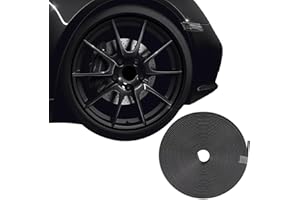 KLZWCP Car Wheel Protection Ring, 8 M/Roll Car Rim Protection Strips, Tire Scratch Resistance Anti-Collision Alloy Wheel Rim Protectors Self-Adhesive Protector Tape with Adhesion Promoter (black)