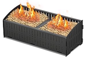 johgee Pelletkorb, 48 × 20× 17.5 cm, 5kg Pelletbrennkorb für Kamine und Öfen