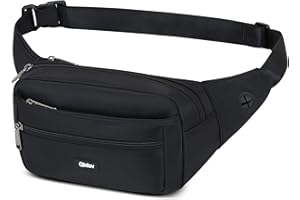 QINLOV Sac Banane Homme Femme Ville De Sécurité pour Voyage Ou Outdoor Sport Waist Pack Fanny Pack pour Vie Quotidienne Ou Randonnée