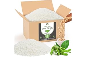Cera di Soia per Candele, Cera per Candele di Prima Qualità 5kg di Waxcanpy, Cera per Candele Fai Da Te, Cera di Soia 100% Naturale per La Produzione di Candele Fai Da Te
