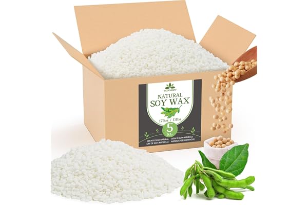Cire de Soja pour Bougie 5kg, Cire Premium pour Bougie de Waxcanpy, Cire de Soja 100% Naturelle pour Bougie DIY à Faire Soi-même