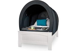 Snuggy Pod Bed Canopy – Grey (Single Size) | Premium Portable Indoor Sleep Tent for Beds | Relaxing Shelter for Sensory Children | Lightweight & Breathable Fabric | Foldable Design & Easy Assembly