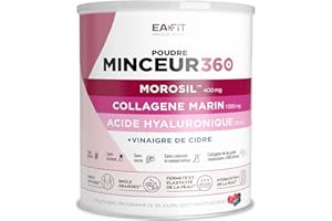 EAFIT |MINCEUR 360 POUDRE | Morosil |Collagene et Acide hyaluronique | Brule-graisse | Perte de poids | Fermeté et élasticité de la peau | Hydratation de la peau | Sans Sucres | 35 jours