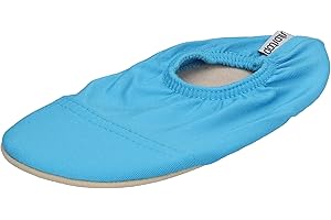 Slipstop Kinder Hausschuhe Badeschuhe NEON Blue - blau