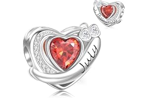 SYMRETIE Symreite 925 Sterling Silver Monthly Pendant, DIY Versatile, can be worn with European bracelets and necklaces