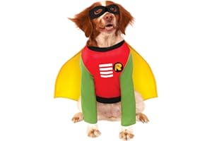 Rubie's Offizielles Rubie s DC Comic Robin Teenager Titans Haustier Hund Kostüm Super Hero Geschenk Größe S, Mehrfarbig, UK