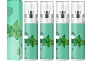 GNAUMORE Sérum Haleine Fraîche,Soin Buccal Menthe,Spray Buccal pour l'Haleine,Gel pour Dents Propres pour une Haleine Fraîche,RafraîChissant pour l'Haleine,Portable,20ml,4PC,Menthe