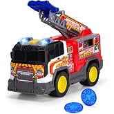 Dickie, 203306020, Serbest Tekerlek, Işıklı ve Sesli, Katlanabilir Merdiven, A&ccedil;ılır Yan Kapı, Dart Atıcı, 30 cm,