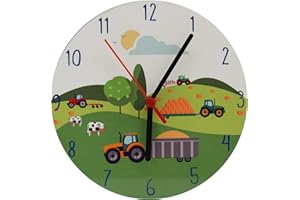 M & G Mustard & Gray Bramble Hill Farm Children's Tractor Clock
